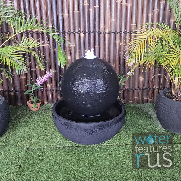 Medium Luna Ball Fountain Charcoal