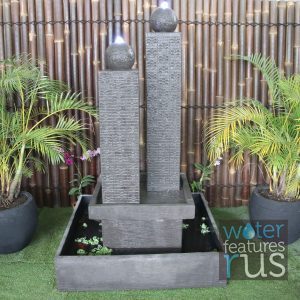 Twin Column Fountain Grey