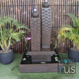 Twin Column Fountain Rust